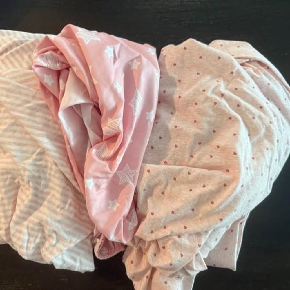 Three crib sheets- girl
